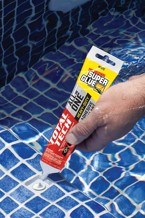 Super Glue - Total Tech - Clear, All-In-One Adhesive & Sealant, 4.2oz Tubes (Pack of 2)