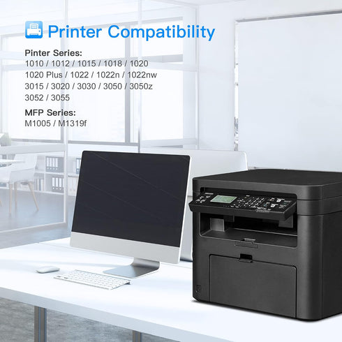 LxTek Compatible Toner Cartridge Replacement for HP 12A Q2612A, 2 Black for Laserjet 1012 & 1022 Series