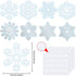 Zonon 45 Pieces Snowflake Cutouts - Winter Christmas Paper Decorations with Glue Point Dot for Home Class Office Decor