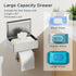 Commercial(Brushed FORIOUS Toilet Paper Holder with Shelf, Sanitary Napkin Receptacle Tampon Holder, Wall Mount Toilet