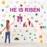 Easter Jesus He is Risen Bulletin Board Decorations, Religious Jesus Resurrection Cross Cutouts for Sunday School Spring