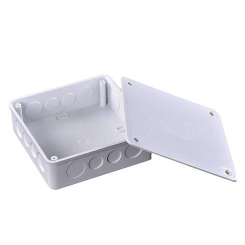PVC Plastic Junction Conduit Box 6" x 6" x 3" with 3/4" & 1" Pre molded Holes by Co.