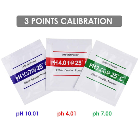 Digital Combo pH & Temperature Meter, Aquarium Thermometer with Automatic Calibration for Fish Tank & Hydroponics
