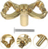 RUNROTOO 40x20x25mm Brass Bow Drawer Pull Handle Hollow Vintage Cabinet Knob for Dresser Wardrobe Shoe Cabinet