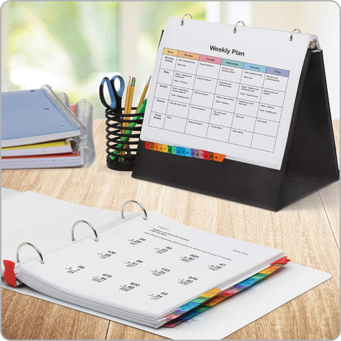 Cardinal 60990 OneStep Printable Table of Contents/Dividers, 52-Tab, 11 x 8.5, Multicolor