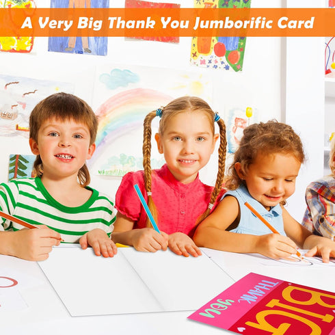 6 Pack Teling Very Big Thank You Cards with Envelope Jumbo Appreciation Greeting Cards Oversized Funny Thank You