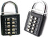 ZENG 10-Digit Push Button Padlock, Unchangeable 5-Digit Combination Lock with Hardened Steel Shackle, Black 2 Pack