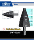 1/4 to 1-3/8 Inch HSS Step Drill Bit for Metal, Plastic, Wood, Heavy Duty Unibit with Multi Hole Sizes