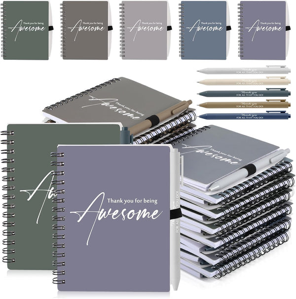 Honoson 30 Sets Employee Appreciation Gifts, Thank You Spiral Notebook with Pen Set, Inspiration Journal for Office Team