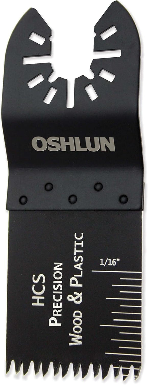 Oshlun MMC-1003 1-1/3-Inch Precision Japan HCS Oscillating Tool Blade with Quick-Fit Arbor for Standard and Quick Change Tools, 3-Pack