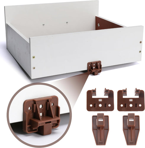 Seweder 10PCS 1 Drawer Slide Track Guide Glide for Center Mount Drawer for Dressers and for Nightstand for Kenlin