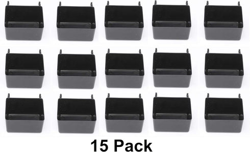 Small Plastic Pegboard Storage/Parts Bins - Multi-Pack in Red, Yellow, or Black (15, Black)