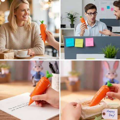WmerWmn 3-Pack Set Carrot Recorder Pen, Voice Recording Writing Tool with Playback Feature, Creative Activities