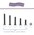 binifiMux 100pcs Flat Phillips Head Black M5 Countersunk Machine Screws Assortment Kit (20mm/25mm/30mm/35mm/40mm)