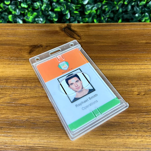 Specialist ID SPID-0065 Frosted Vertical Rigid Plastic Badge Holder