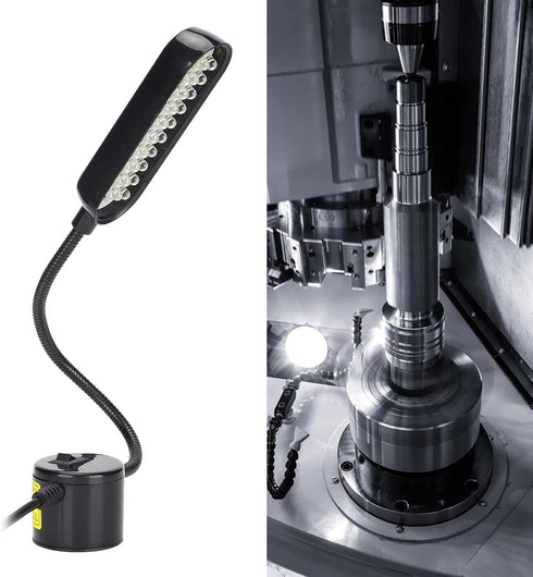 Adjustable Gooseneck LED Table Lamp - Flexible Magnetic Work Light for Tools