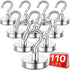 DIYMAG Heavy Duty Magnetic Hooks, 110 lb Strong Magnet with Hook for Hanging, Neodymium Magnet Hooks for Fridge,