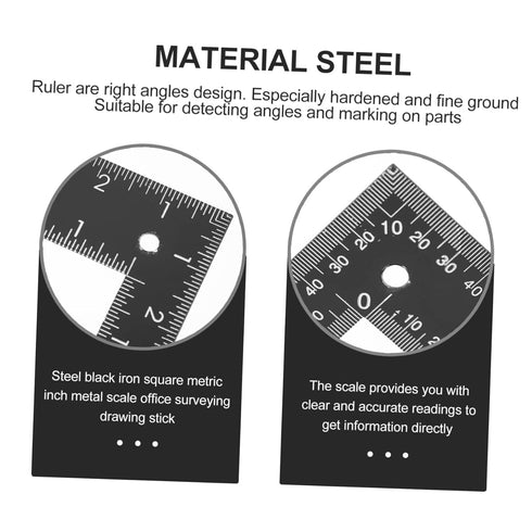 Measure Angles 2pcs Square Carpenter Tools, L-Shape Rulers for DIY Sewing Supplies
