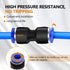 Quick Connect Air Hose Fittings, 1/4”OD Push to Connect Fittings Pneumatic Kit (15 Splitters, 15 Elbows, 15 Tee, 15