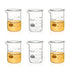 ULAB Heavy Duty Glass Beakers, 6 pcs of 250ml, Borosilicate 3.3 Glass, Thick Wall with Double Scale