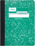Mead Composition Notebook, Wide Ruled, 9-3/4" x 7-1/2", 100 Sheets, Green Marble Design (09918AC5)
