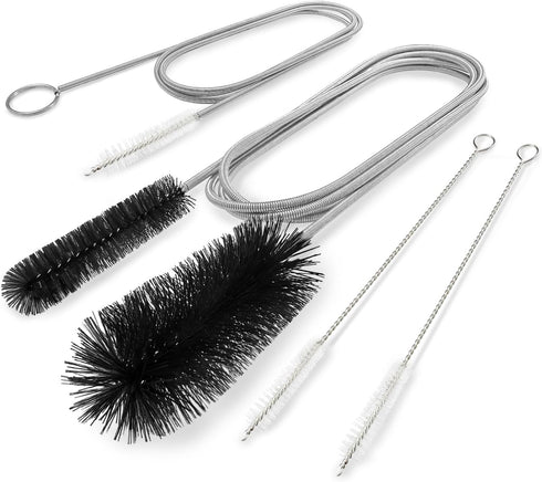 Flexible Drain Brush, 66 Inch Long Double Ended Hose Pipe Cleaners, 58 Inch Tube Cleaning Brush, 2 Pack 8 Inch Straw