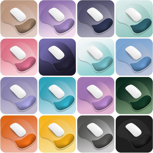 ITNRSIIET 9.5 8.2 Ergonomic Mouse Pad, Cushioned Gel Wrist Rest, Non-Slip Base, Smooth Surface, Cute Multi-Color, x