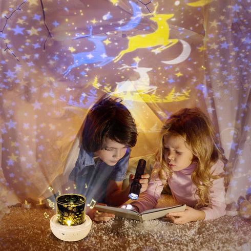 LytRdIt 21 Sets of Films, Projector Night Light for Kids Bedroom, Ceiling, Remote Control & Bluetooth Speaker, Baby