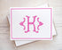 Designing Moments Monogrammed Set 10 24-2 Monogram Note Cards, Personalized Stationery, Single Letter Monogram, Folded