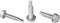 #8 x 3/4" Zinc Plated Steel Hex Washer Head Self-Drilling Tek Screw, Box of 100 for Sheet Metal