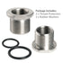 2 Pack Thread Adapters and Washers, 1/2x28 to 5/8x24 Stainless Steel Thread Protector with Rubber Washer