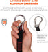 Ergodyne Squids 3105 Tool Lanyard with Aluminum Screw Lock Carabiner, 15lbs Tool Weight Capacity, Black