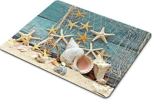 Smooffly Seashell Conch Starfish Mouse Pad, Non-Slip Rubber Gaming Mouse Pad