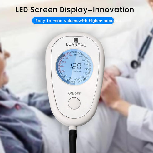 luanerl 8-17 Inches (20-42cm) Professional Aneroid Digital Display Manual Blood Pressure Cuff Size Precise