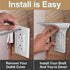 LOUIS FELT 2 pack Double Wall Outlet Shelf with Cord Storage-wall outlet shelf, outlet shelf storage Perfect