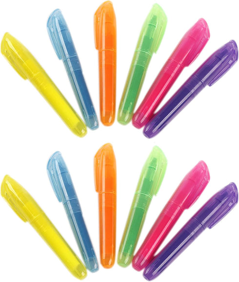 YYaaloa 12pcs Mini Highlighters, Quick Dry Chisel Tip Markers