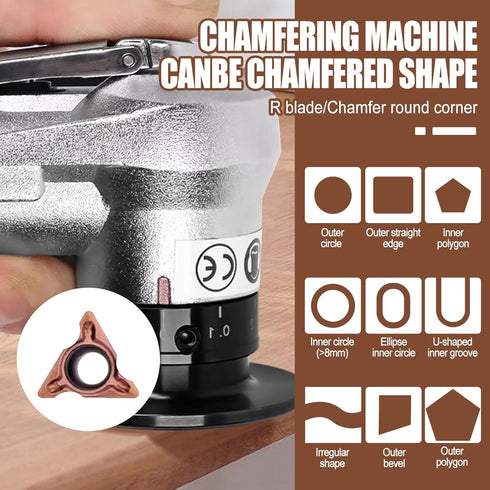 Triangle Cutter Heads R Angle for Pneumatic Chamfering Machine, Carbide Inserts for Mini Chamfering Tool