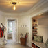1-Light 1 Pack YYT Brushed Nickel Semi Flush Mount Ceiling Light, Small Hallway Light Fixture Ceiling, Over Sink