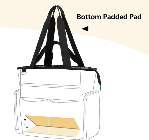 15.6' LoDrid Nurse Bag with Padded Bottom, Medical Work Bag for Nurses & Home Visits, Fits Laptop, Suitable for RN, PA