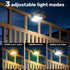 BlueYu 800LM 3 3 (2 Pack) Clip On Solar Motion Lights Outdoor, Brightness, Modes & Color Temperatures, USB Charging