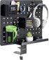 VIVO Steel Clamp-on Rotating Pegboard, 17 x 13 inch Magnetic Organizer, Above or Below Desk Accessory Holder (Black)