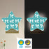 Burbuja 0.2W Bows on Teal LED Night Light Plug into Wall Star-Shaped Nightlight Dusk to Dawn Auto Sensor for Bedroom