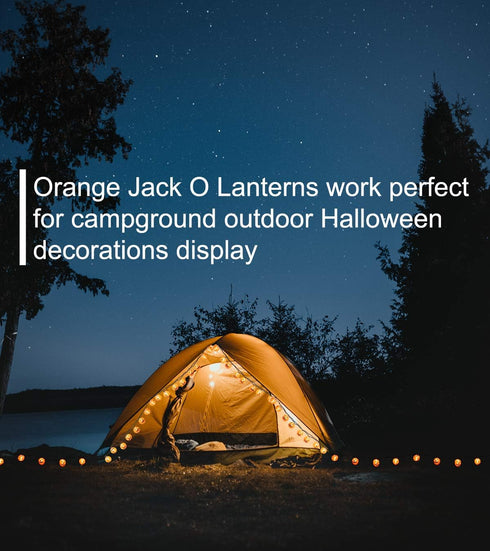 10 9.83FT TIGOMOOV Halloween Lantern String Lights, Jack O Lanterns Pumpkin String Lights Plug in, Orange Lights String