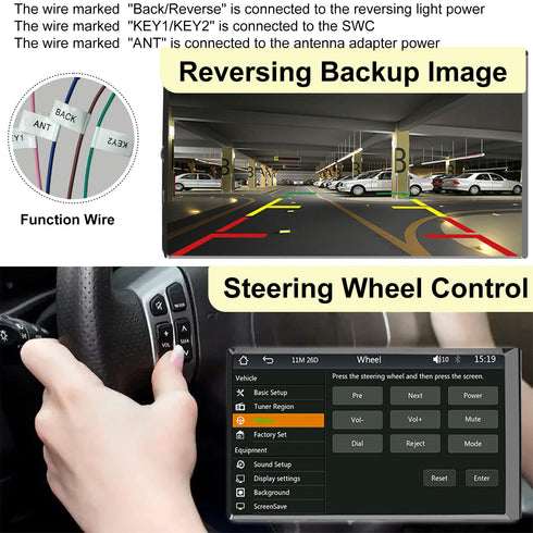 2003-2015, 16Pin Aftermarket Radio Wiring Adapter Compatible with Volkswagen Android Car Stereo Harness with SWC