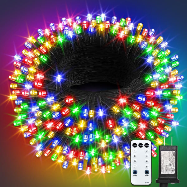 300 LED String Lights Outdoor, 100FT Multicolor Christmas Lights for Outside with
