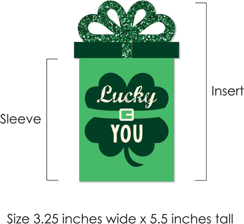 Set 8 Big Dot of Happiness St. Patricks Day - Saint Paddys Day Party Money and Gift Card Sleeves - Nifty Gifty Card