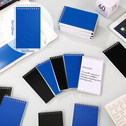 Cholemy 50 Pack Small Notepad, 3 x 5 Inch Mini Notebooks, Lined College Ruled Paper for Office School Supplies