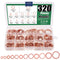 Keadic 320Pcs Copper Flat Washers Assortment Kit, M6 M8 M10 M12 M14 M16 M18 M20