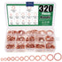 Keadic 320Pcs Copper Flat Washers Assortment Kit, M6 M8 M10 M12 M14 M16 M18 M20