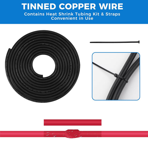 18/2 Gauge Electrical Wire 2 Conductor Extension Cable, 25 Foot UL2464 Tinned Copper Wire for LED Lamps